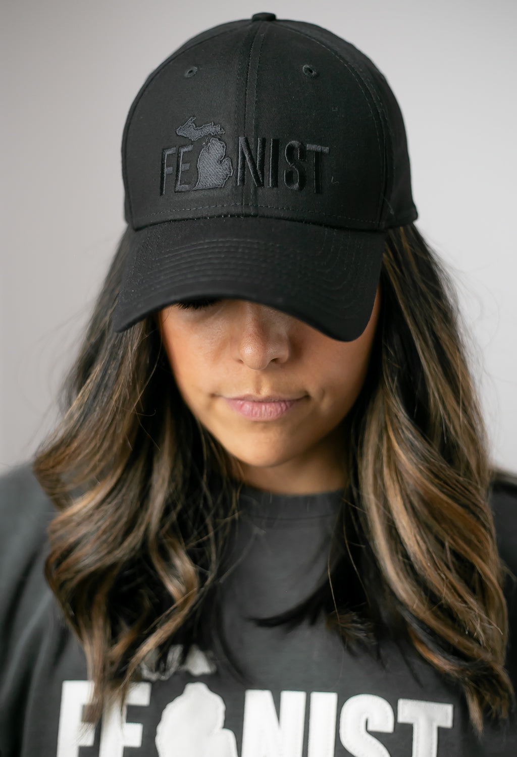 Michigan Feminist Black on Black Hat