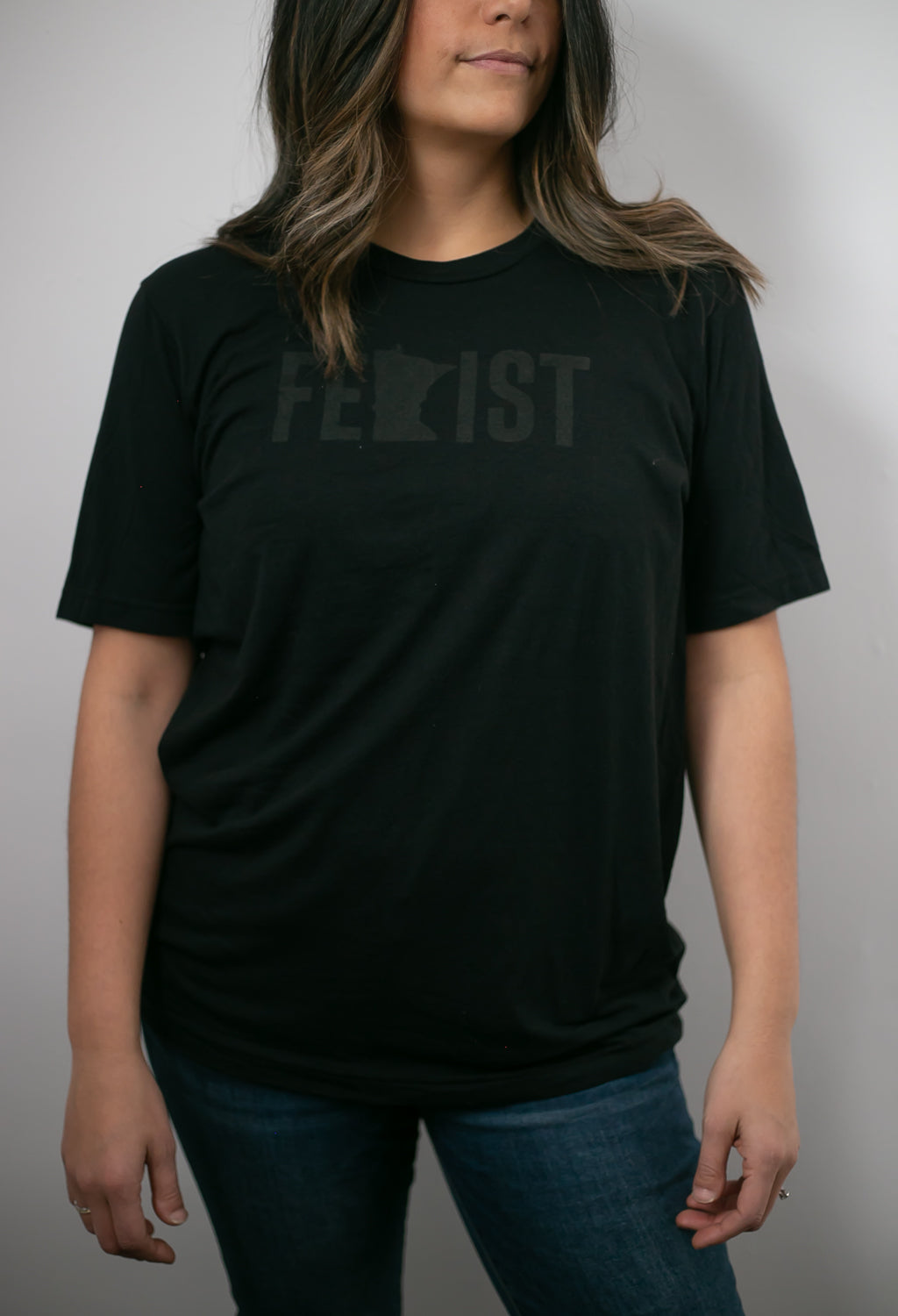 MnFem Black on Black Unisex Tee