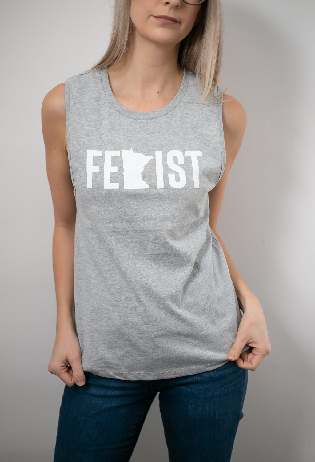 MnFem Grey tank