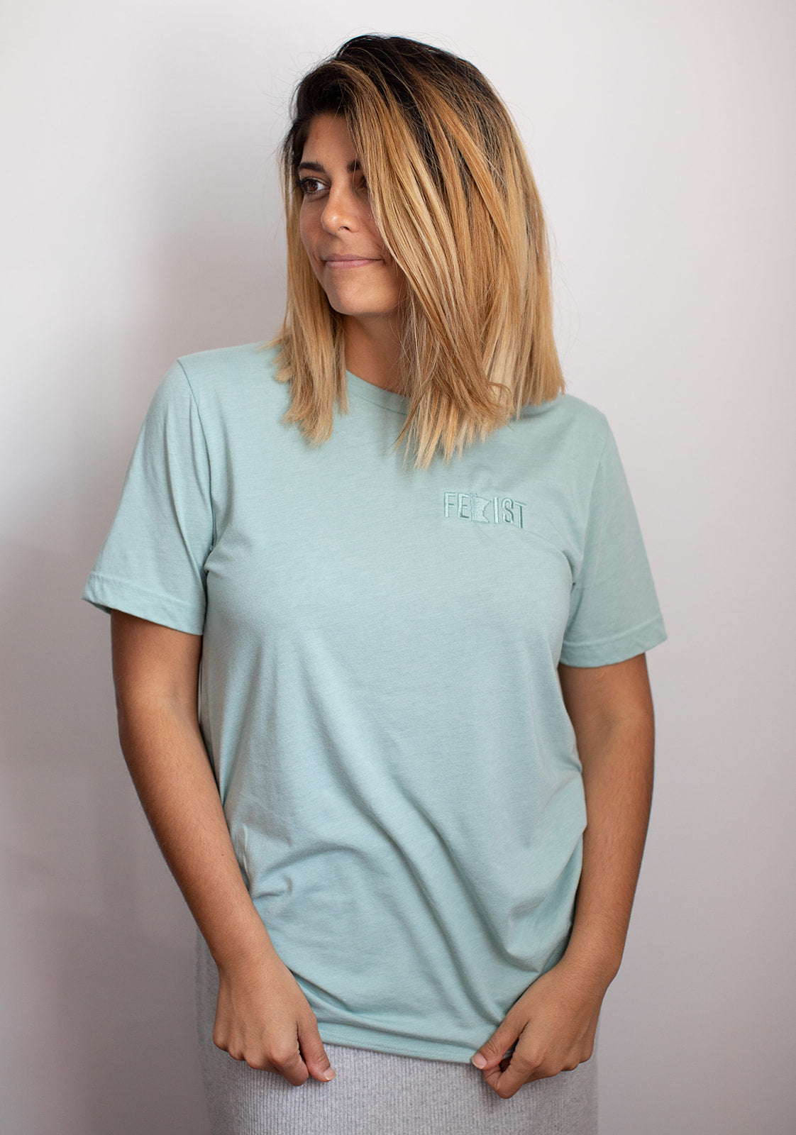 MnFem Monochrome Embroidered Frost Tee