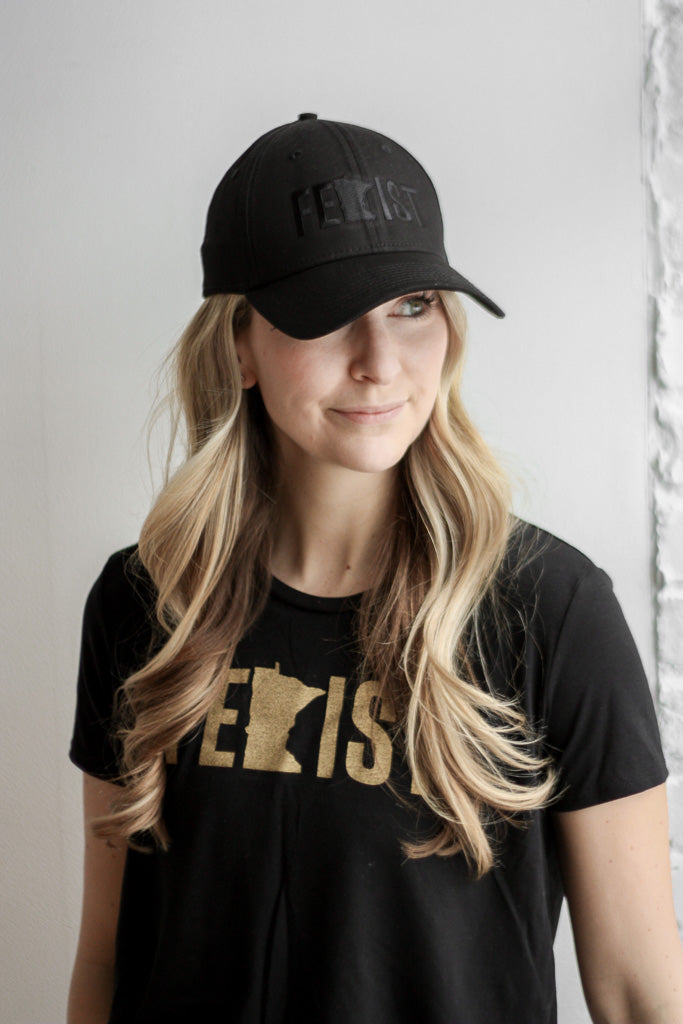 MnFem Black on Black Hat